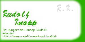 rudolf knopp business card